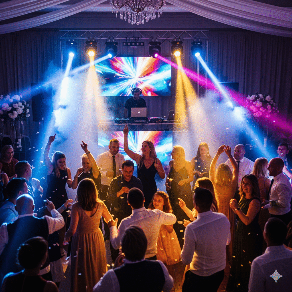 Los Angeles Packed Dance Floor Wedding