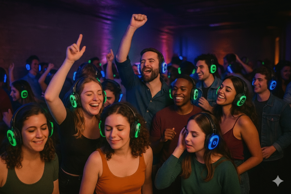 Silent Disco Headpone Party DJ Los Angeles Ventura